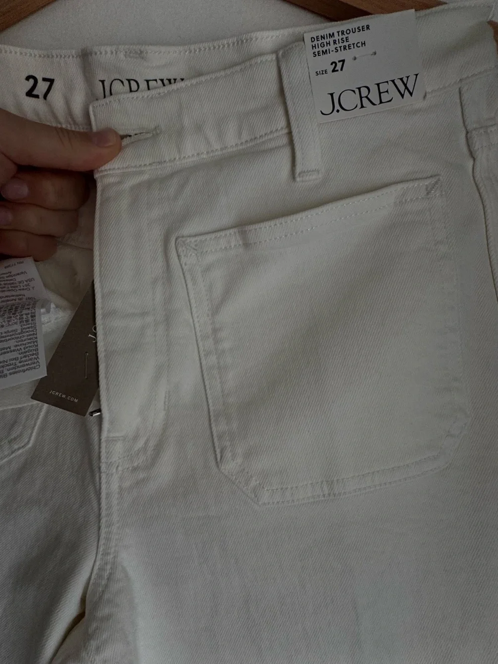 J.Crew Patch-pocket denim trouser ,size 27